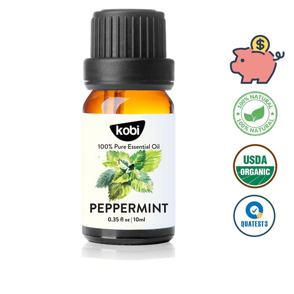 Tinh dầu Bạc Hà Kobi Peppermint essential oil giúp làm thơm phòng, giải cảm, đuổi chuột hiệu quả - 10ml