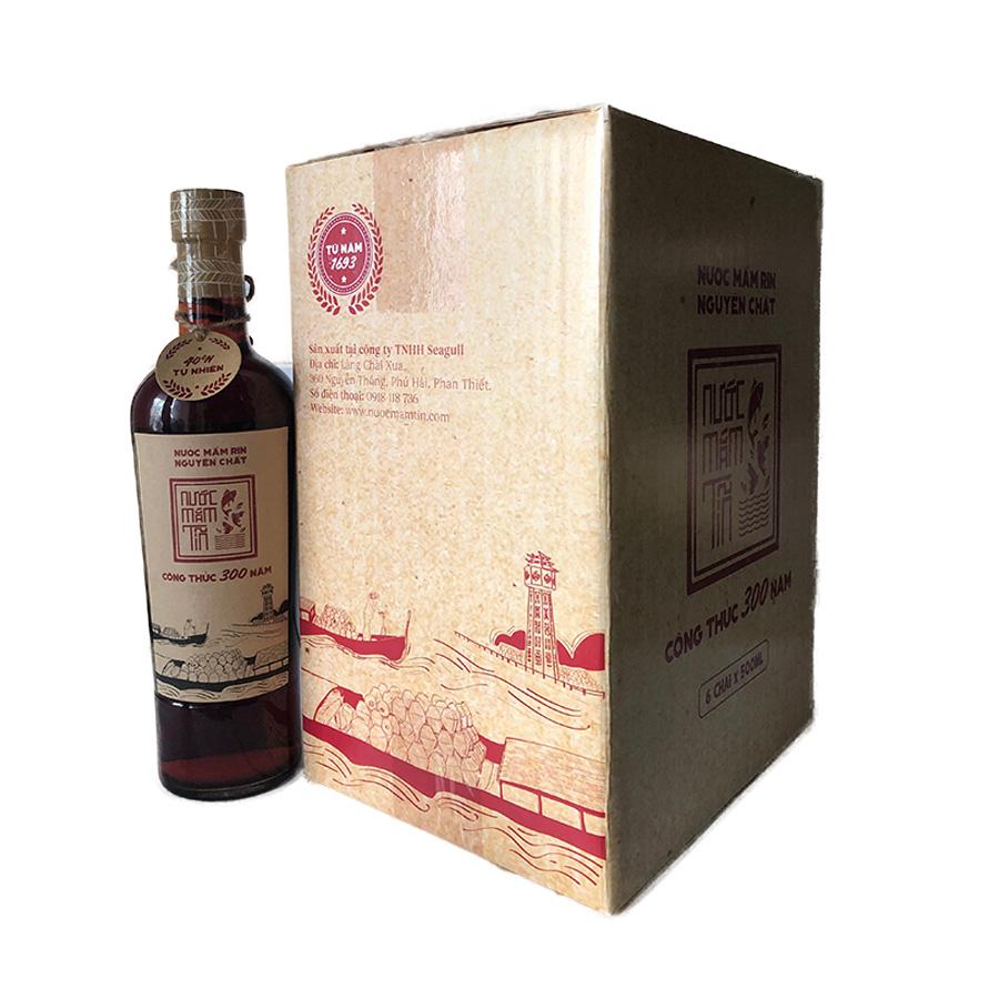 Combo 3 chai nước mắm Tĩn - Làng Chài Xưa nhãn đỏ 40 độ đạm 500ml