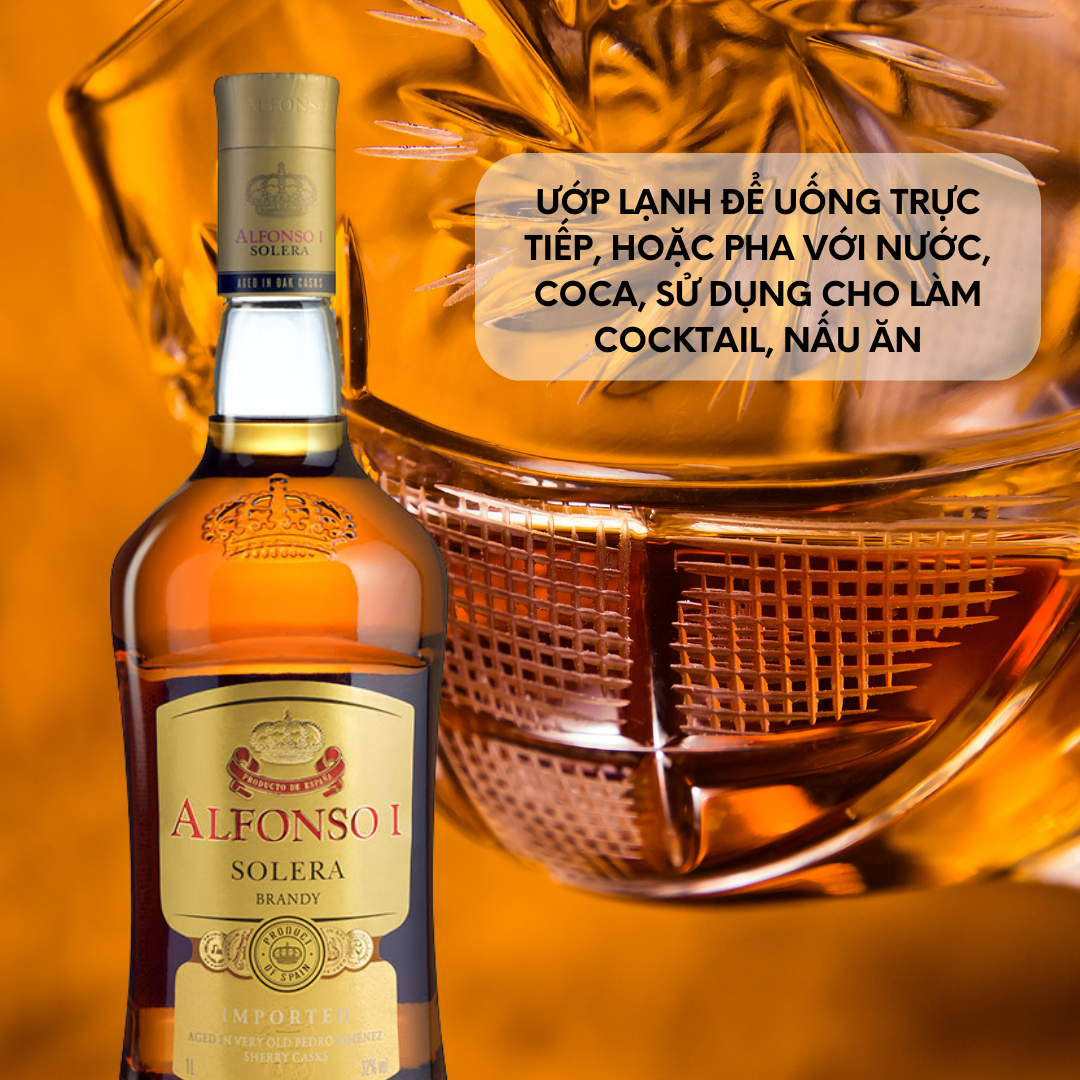 [CHÍNH HÃNG] Rượu Brandy Alfonso I Solera - 700ML - 32 %