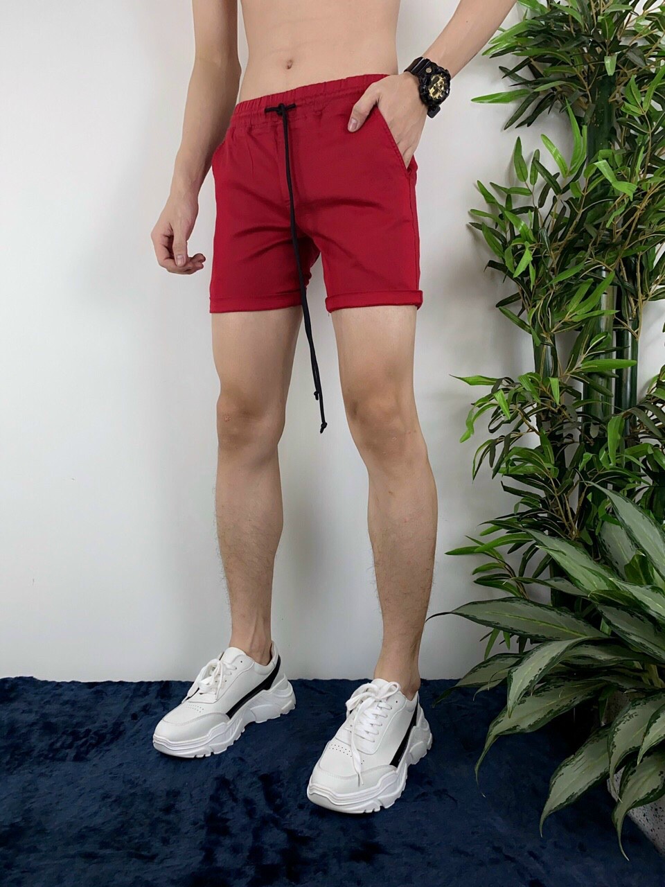 Quần short kaki thun dây rút QS16501