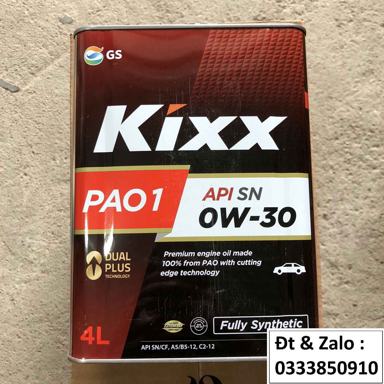 [ CHÍNH HÃNG ] Nhớt ô tô tổng hợp toàn phần Kixx PAO 1 0w30 [ 4L ]