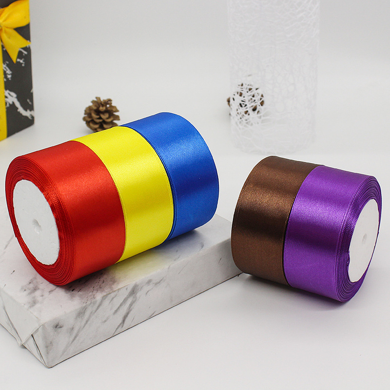 Ruy băng lụa 4cm cuộn 5-22m làm đồ handmade, nơ buộc hoa quà