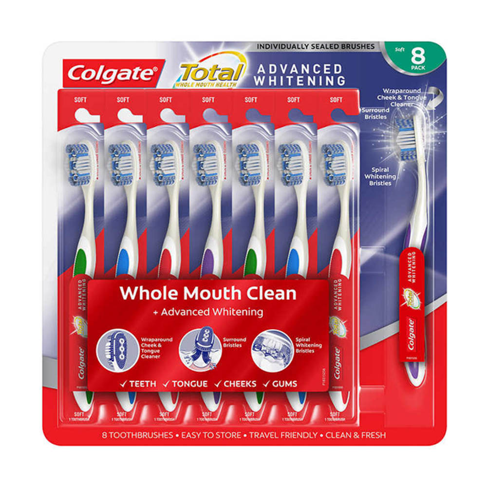 Set 8 Bàn chải đánh răng Colgate Total Advanced Whitening của Mỹ