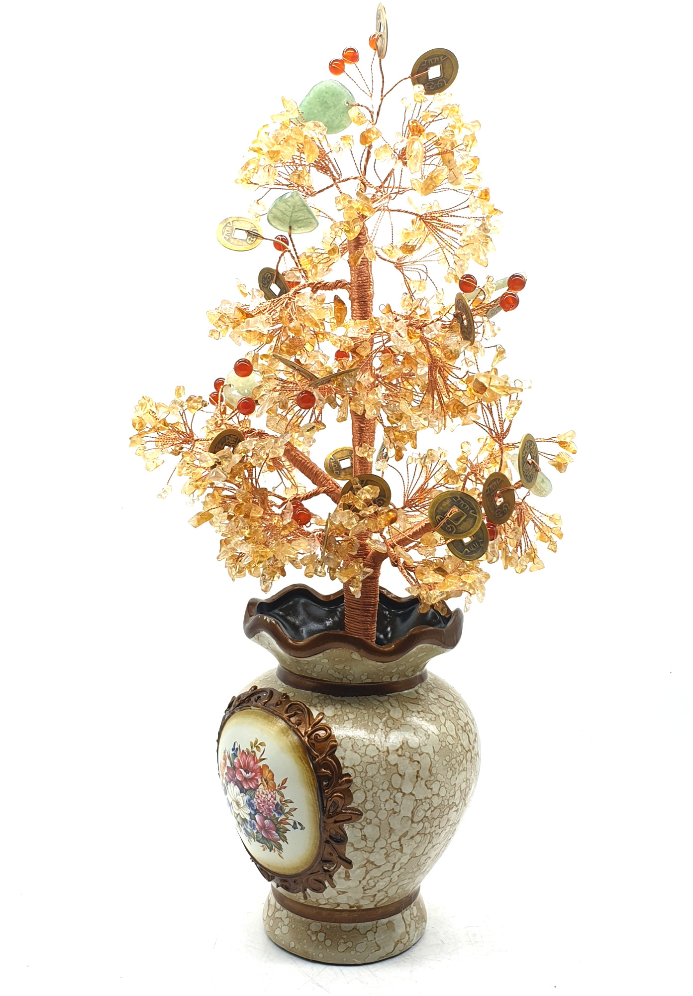 [HCM]Bình cây đá thạch anh tài bảo 45cm