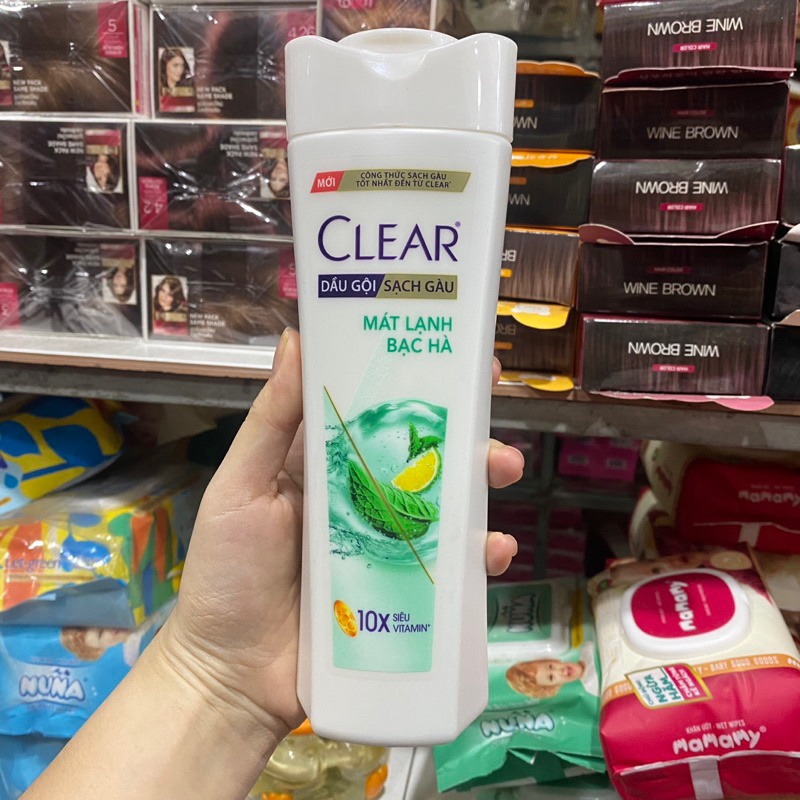 [HCM]( Trắng )Dầu Gội Đầu Clear Mát Lạnh Bạc Hà 340g