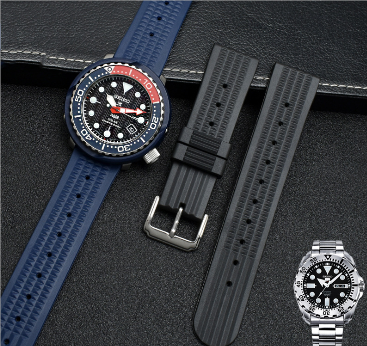 Dây cao su kiểu Seiko Waffle