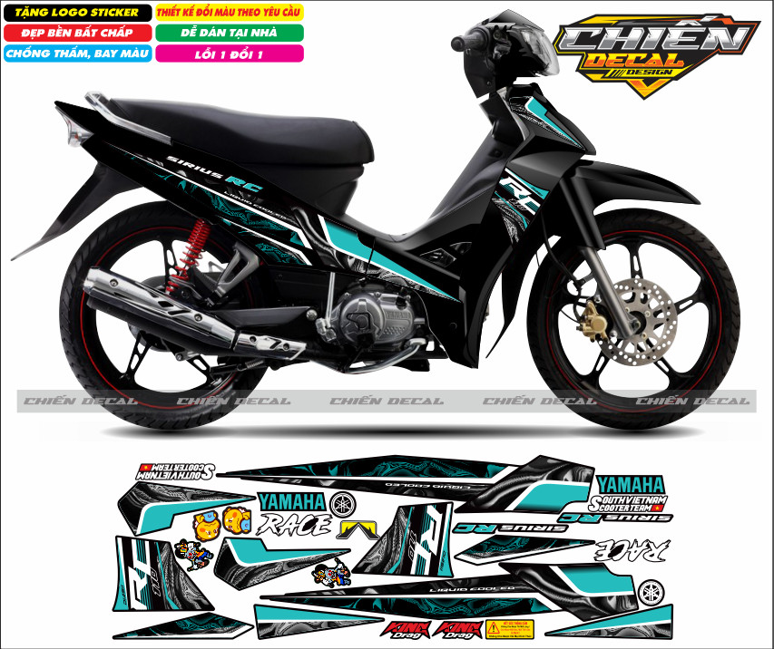 Tem rời sirius 110cc 50cc RC mẫu mới 2023 nhiều mẫu lựa chọn