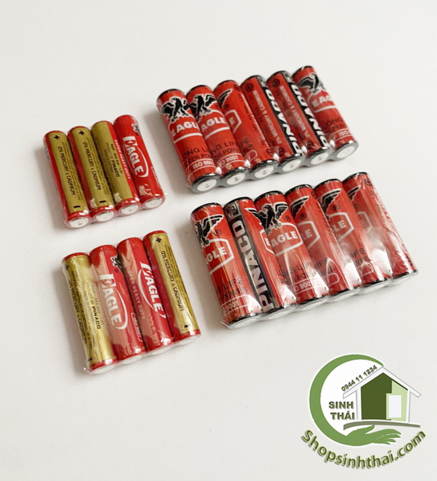 Pin tiểu AAA (3A) và AA (2A) Pin Con Ó - Pinaco ( 4 viên )