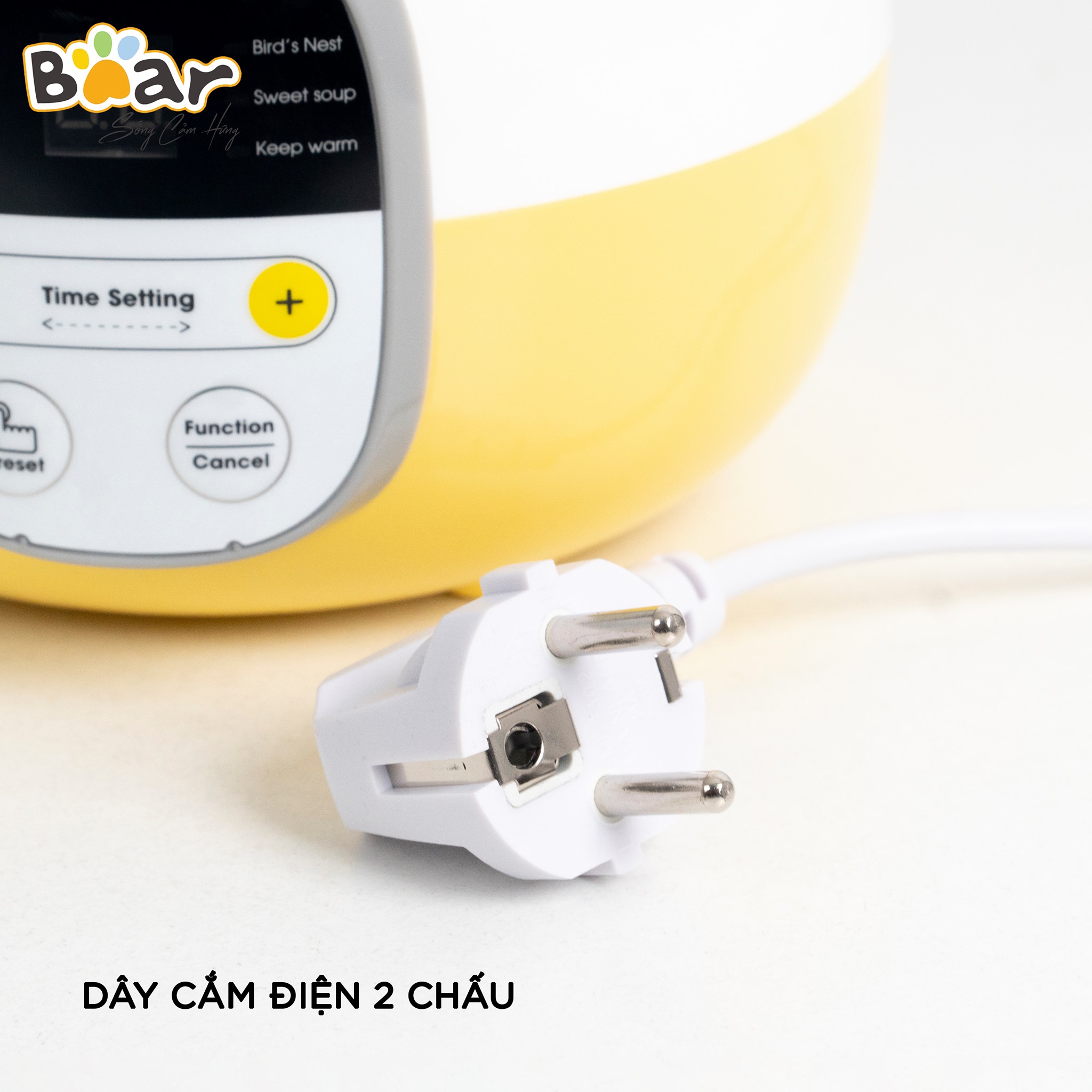 (BẢN QUỐC TẾ) NỒI NẤU CHÁO, NINH, HẦM, HẤP CÁCH THỦY BEAR 0.8L