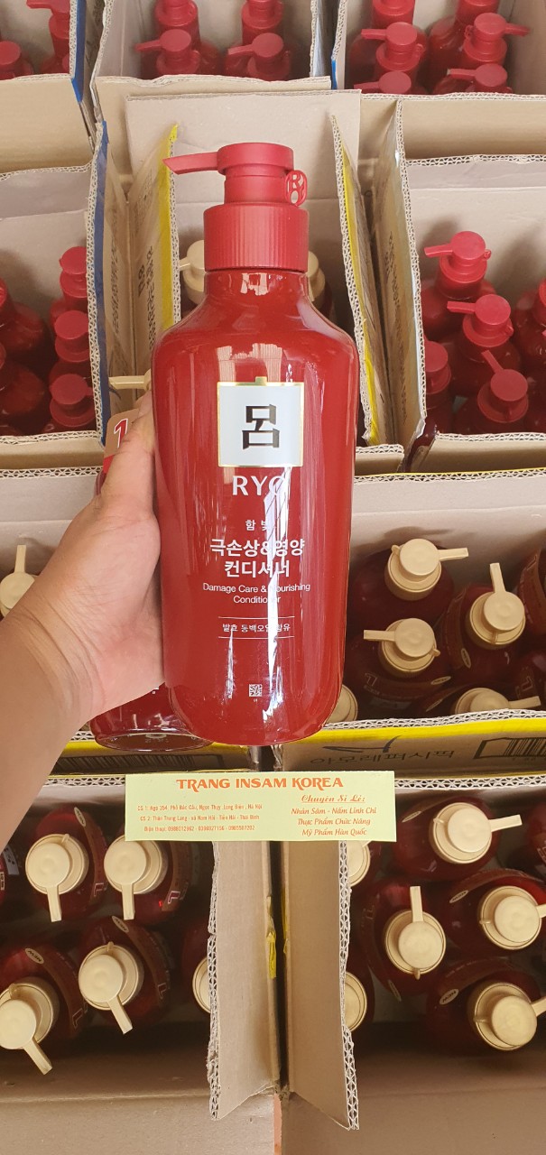 [Hàng mới về] Sét Dầu Gội Xả Ryo Đỏ Hàn Quốc 550ml