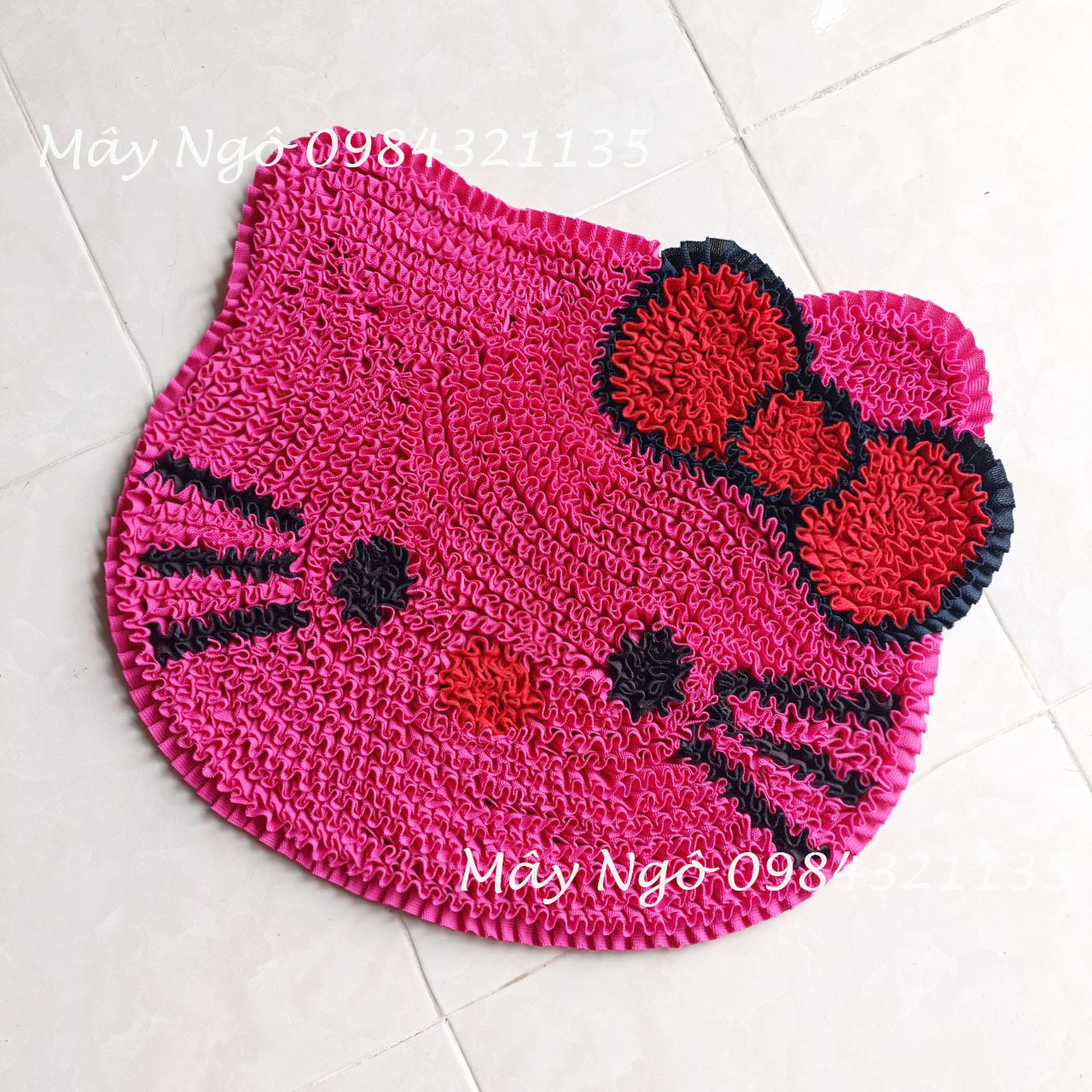 Thảm lau chân hình thú thảm kitty 50x45cm