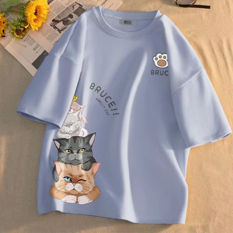 Aó Thun Nữ From Ngắn In Hình Cute Siêu Dễ Thương