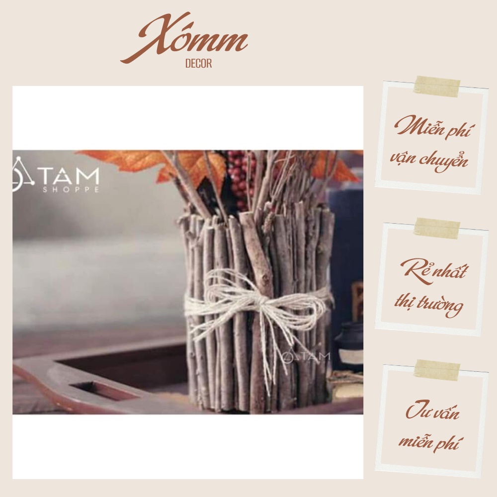 Cành củi khô  trang trí,  decor gần gũi tự nhiên (bó 20 cành)