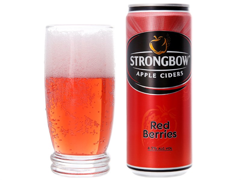 [Siêu thị WinMart] - Lốc 6 lon nước ép lên men vị dâu đỏ Strongbow 330ml