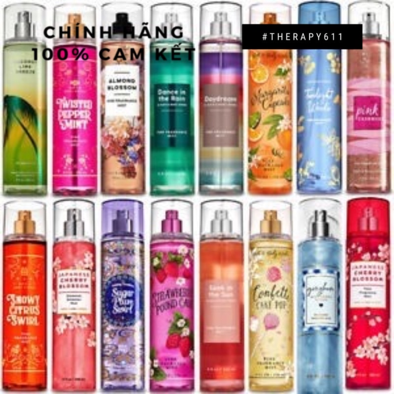 Xịt thơm Body Mist Bath and body Works 10ml