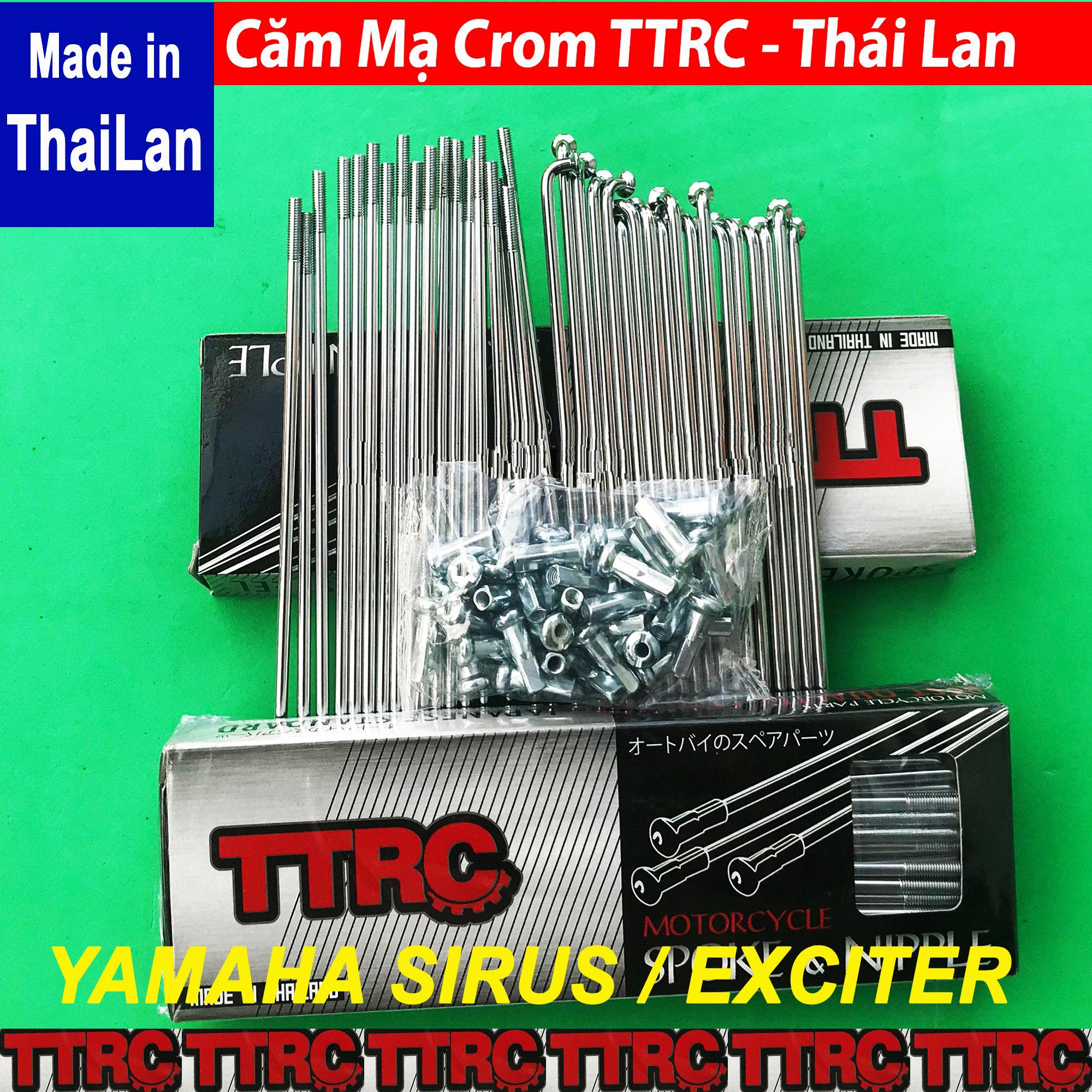 Bộ căm exciter 135cc thắng dĩa - căm mạ crom ttrc - thái lan