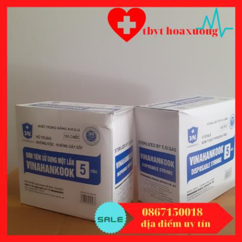 Bơm Tiêm 5ml/cc CỦA VINAHANKOOK Sử Dụng 1 Lần