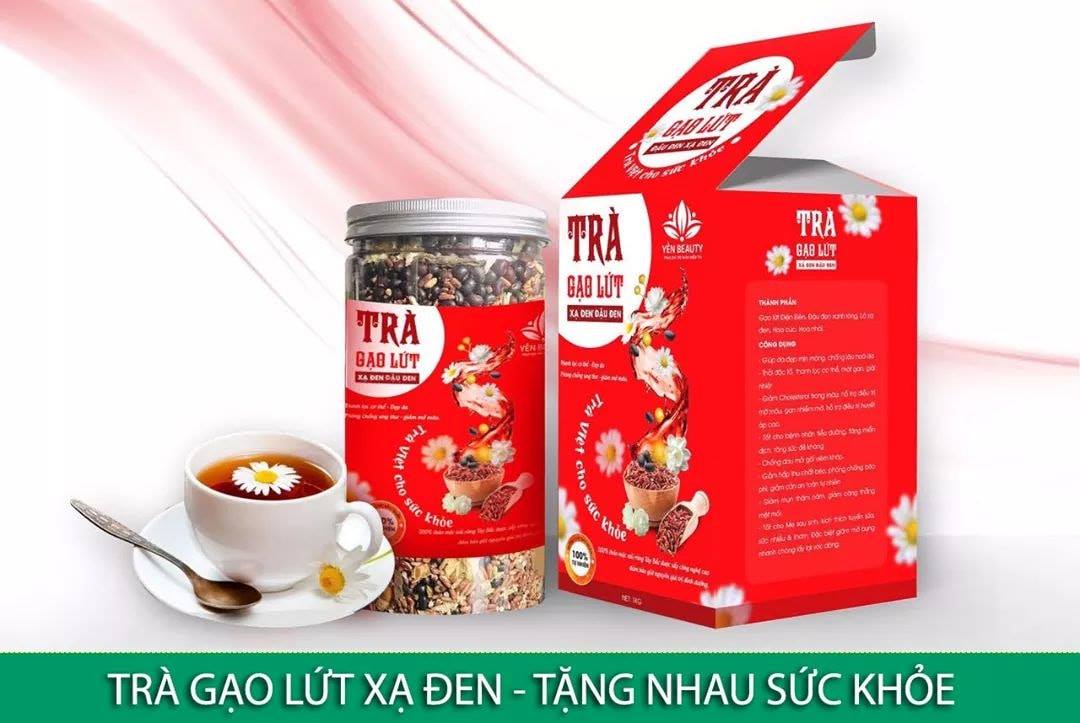 [HCM]TRÀ GẠO LỨT XẠ ĐEN  ĐẬU ĐEN