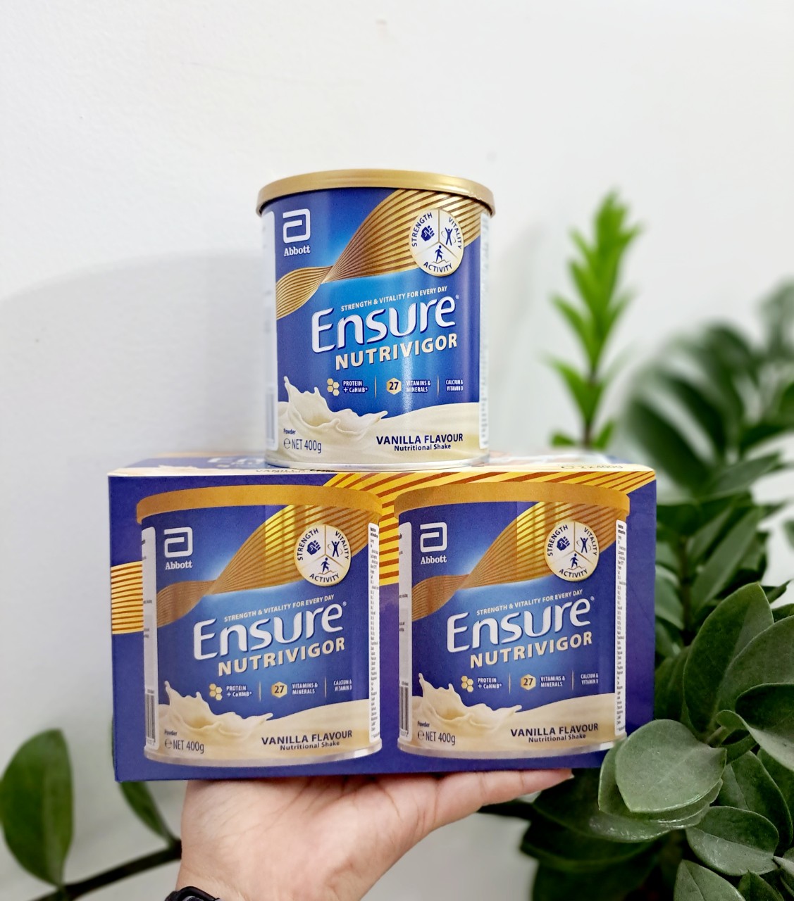 SỮA BỘT ENSURE NUTRIVIGOR SHAKE VANILLA 400G - ANH [Date 6.2025]