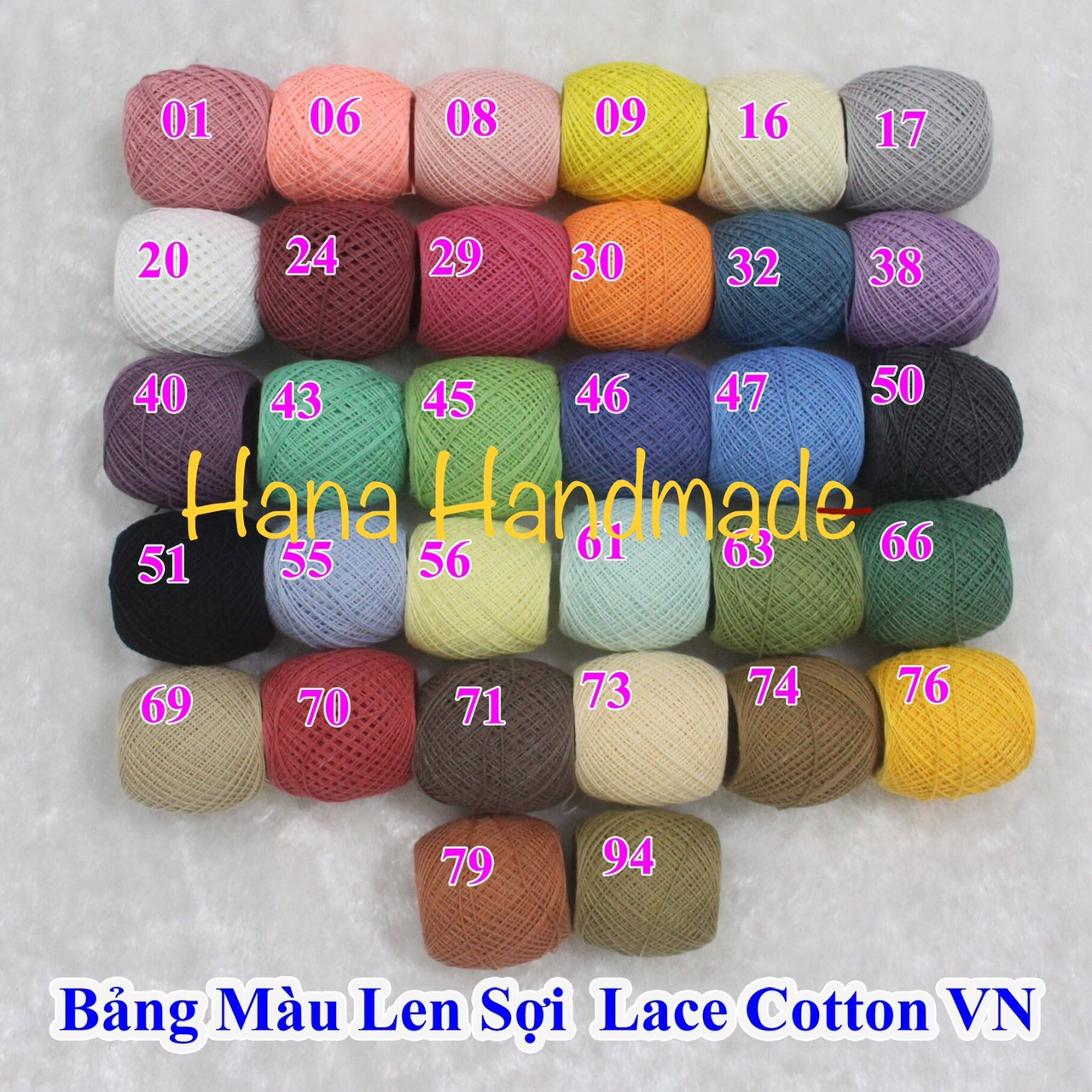 Sợi lace cotton 50g/c