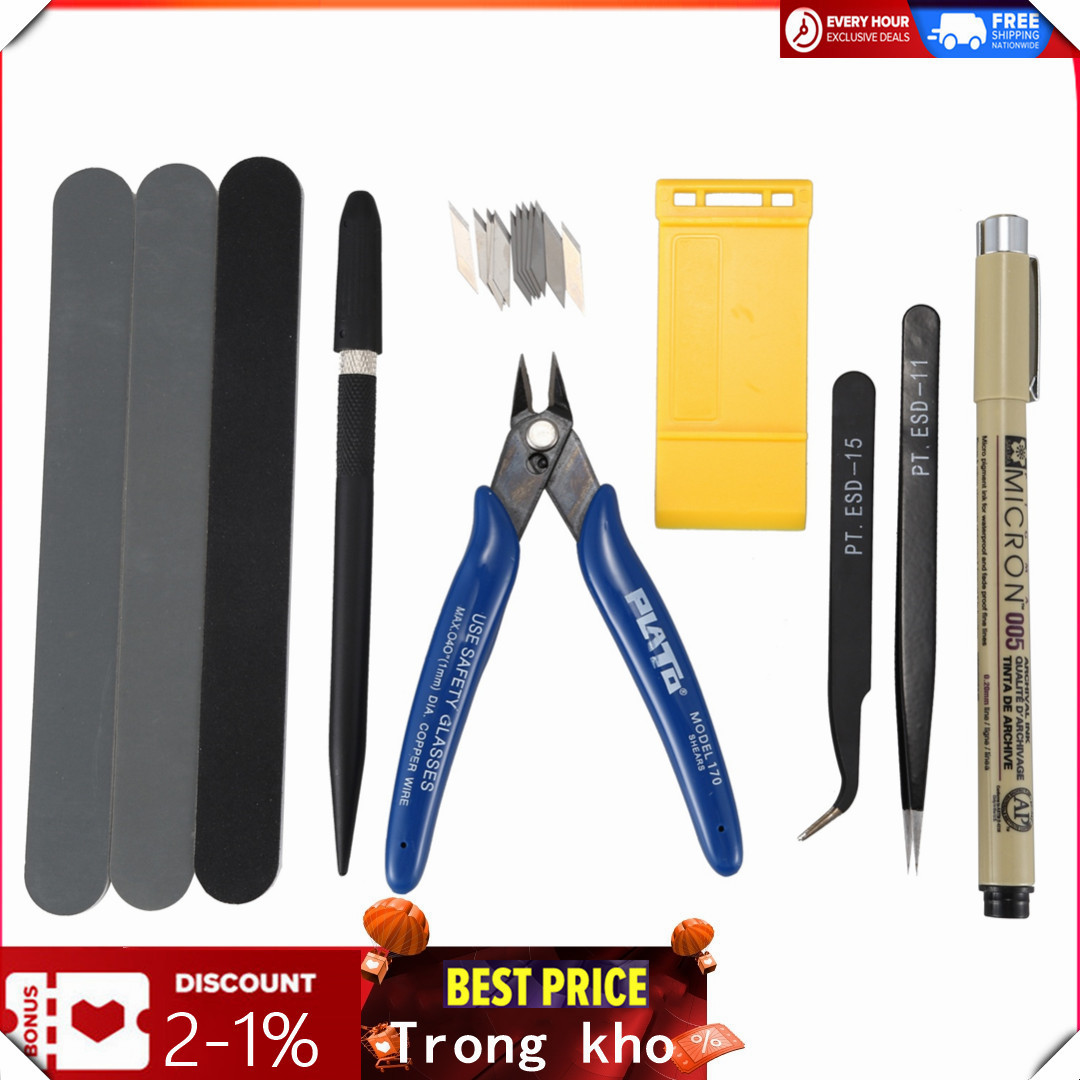 [Trong kho]Bộ công cụ cơ bản của Gundam Modeler dành cho Bộ xây dựng mô hình ô tô MỚI,bộ tool gundam,bộ dụng cụ lắp ráp gundam