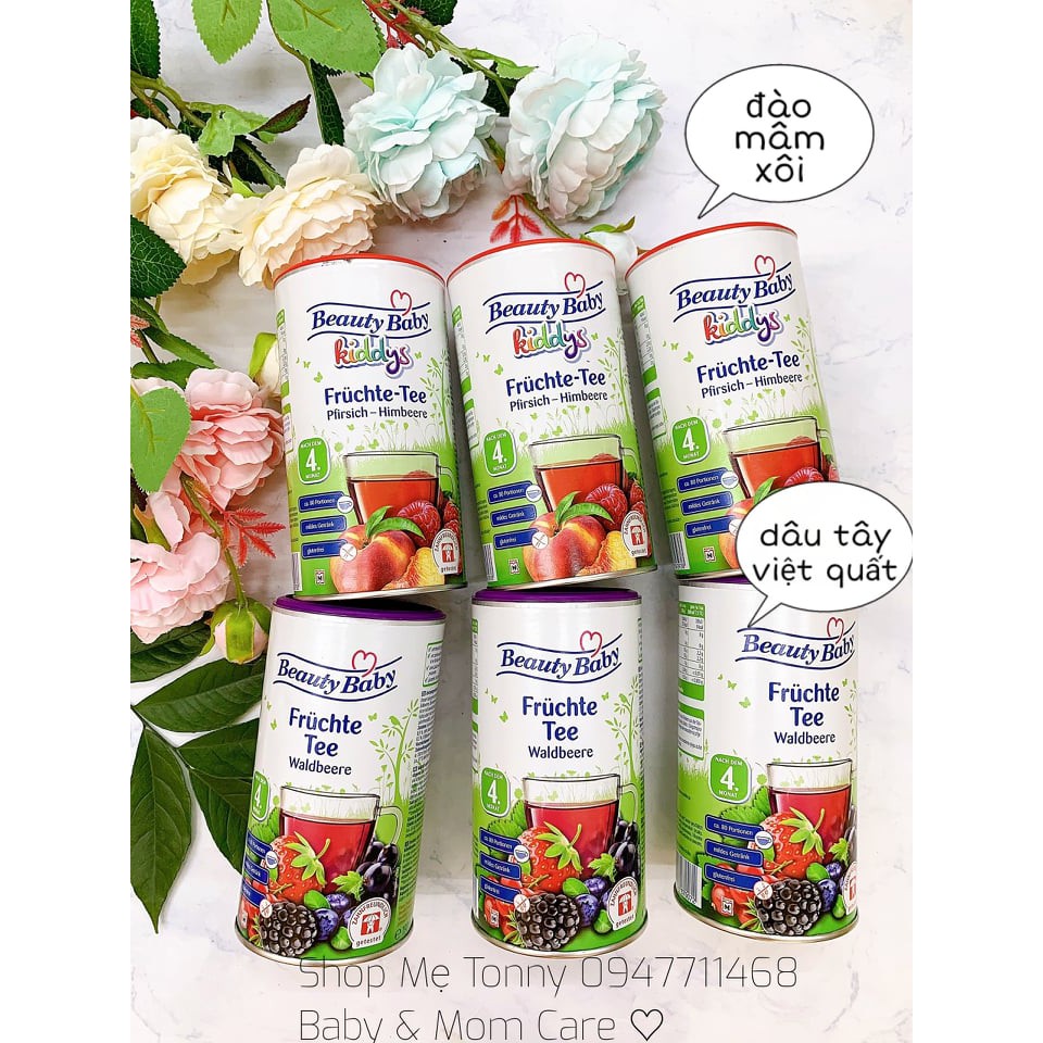 Trà Hoa Quả BEAUTY BABY KIDDYS hàng Đức cho bé từ 4 tháng tuổi DATE 2023