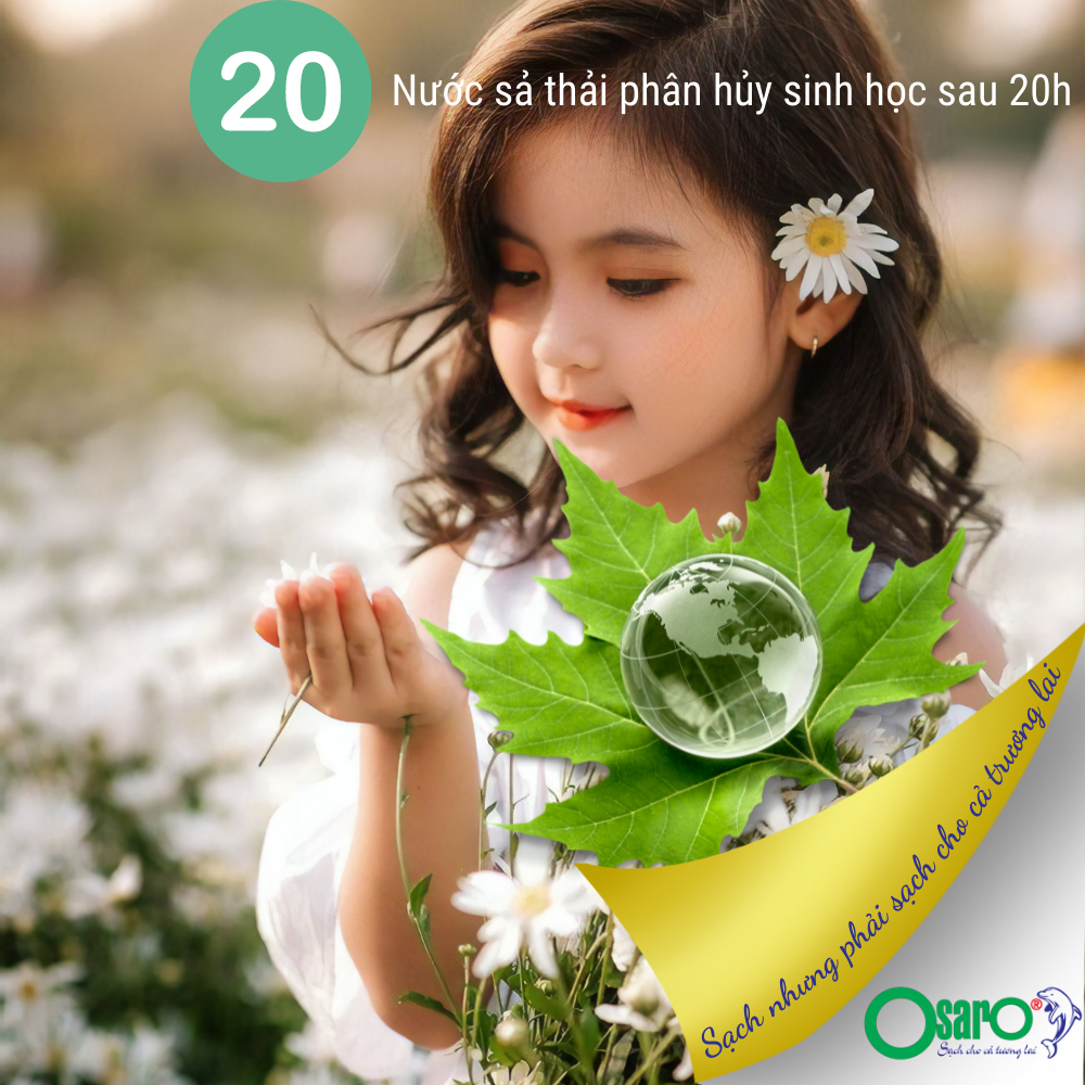 Nước rửa chén Oganic OSARO 1kg tinh dầu quế