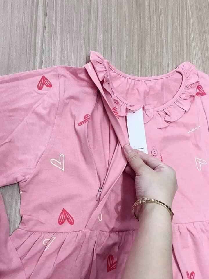 Bộ Đồ Bầu Và Sau Sinh Dài 3 Cúc