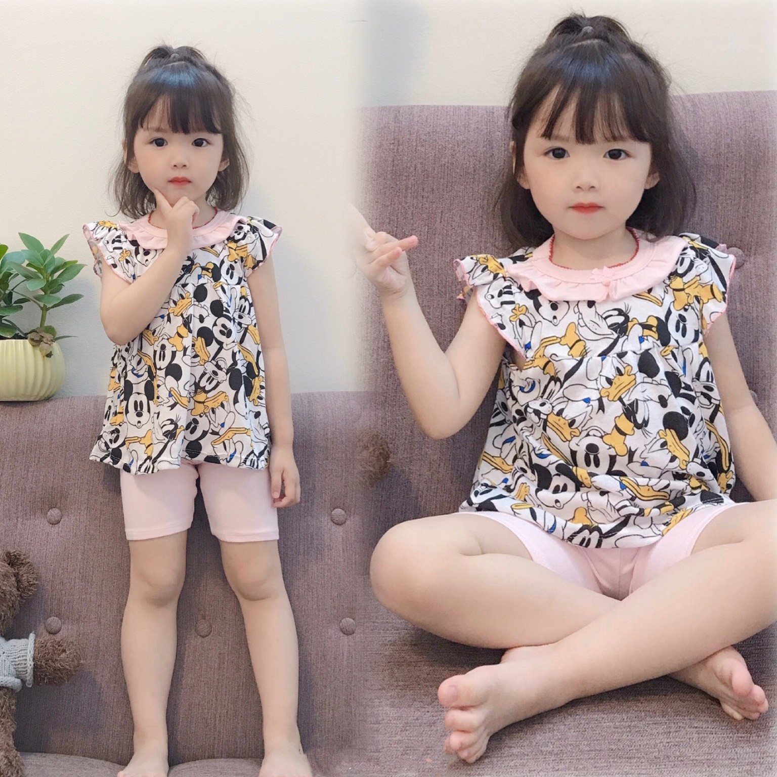 [HCM]Set bộ bé gái - Bộ bánh bèo bé gái (size nhỡ)
