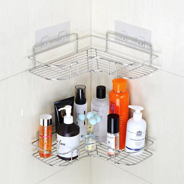 Kệ góc inox dán tường siêu chắc