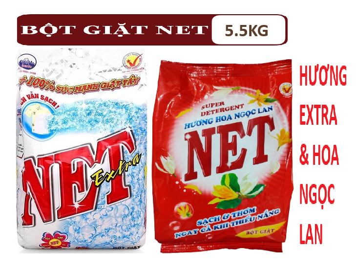 Bột giặt Net 5.5kg Hương Ngọc Lan/ Extra