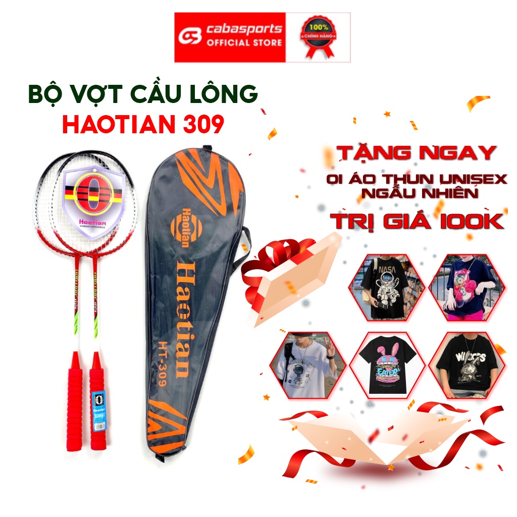 Bộ vợt cầu lông Yuko, Haotian, Bokai chính hãng giá rẻ chất lượng, cặp vợt cầu lông có lựa chọn kèm quả cầu (2 cây)