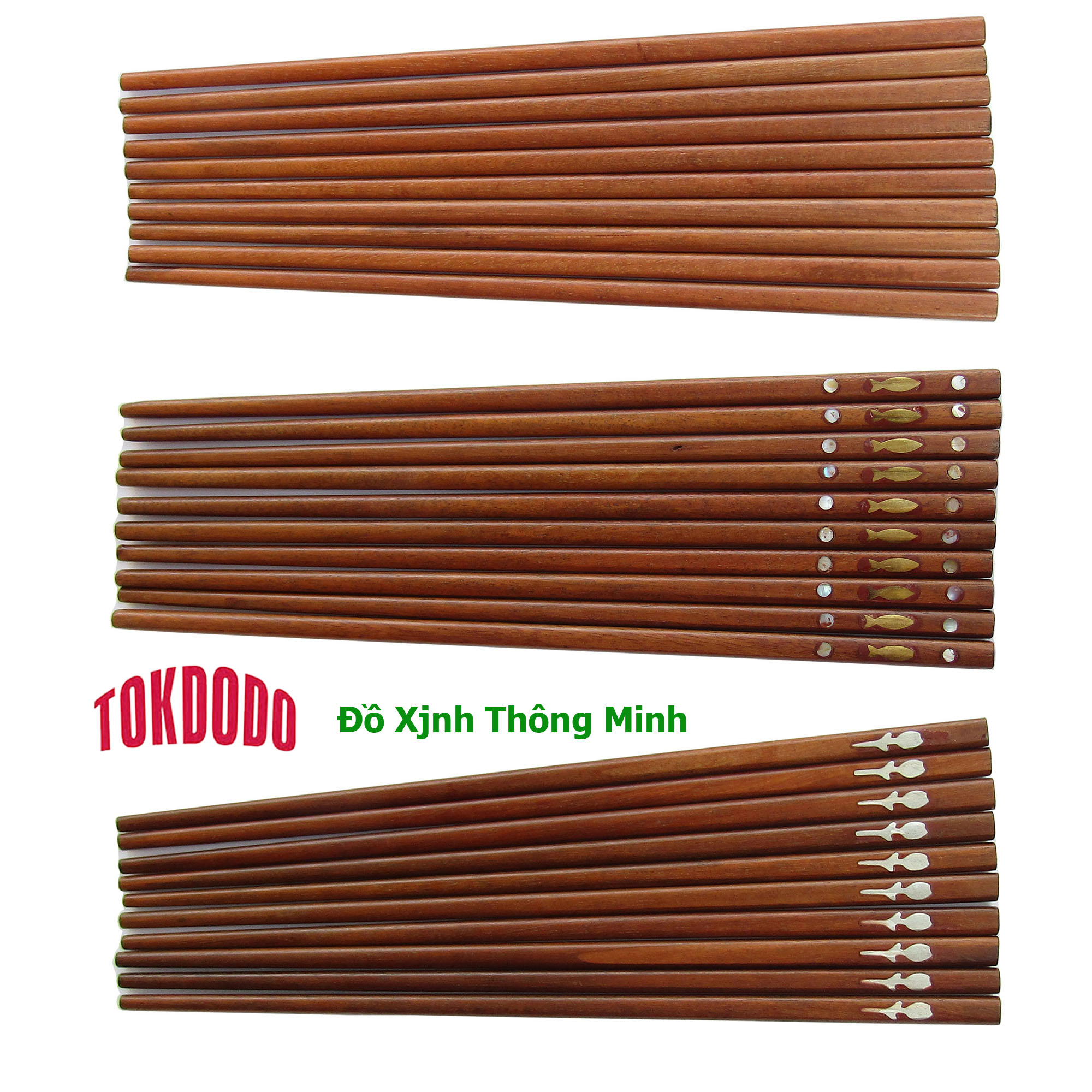 Bộ 10 Đôi Đũa Gỗ Cao Cấp TOKDODO