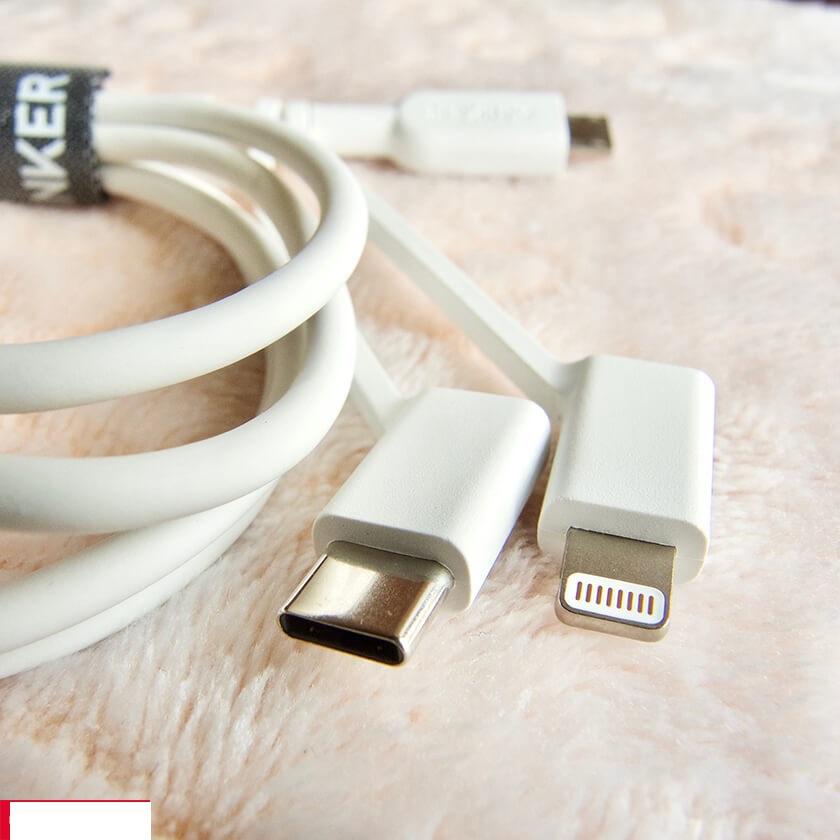 Cáp 3 in 1 ANKER Powerline II 0.9M - A8436 (Lightning - Type C - Micro USB)