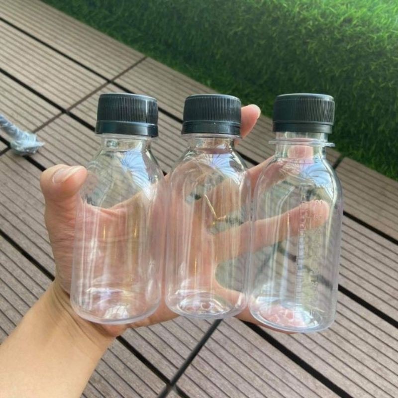 Chai nhựa 100ml nắp đen