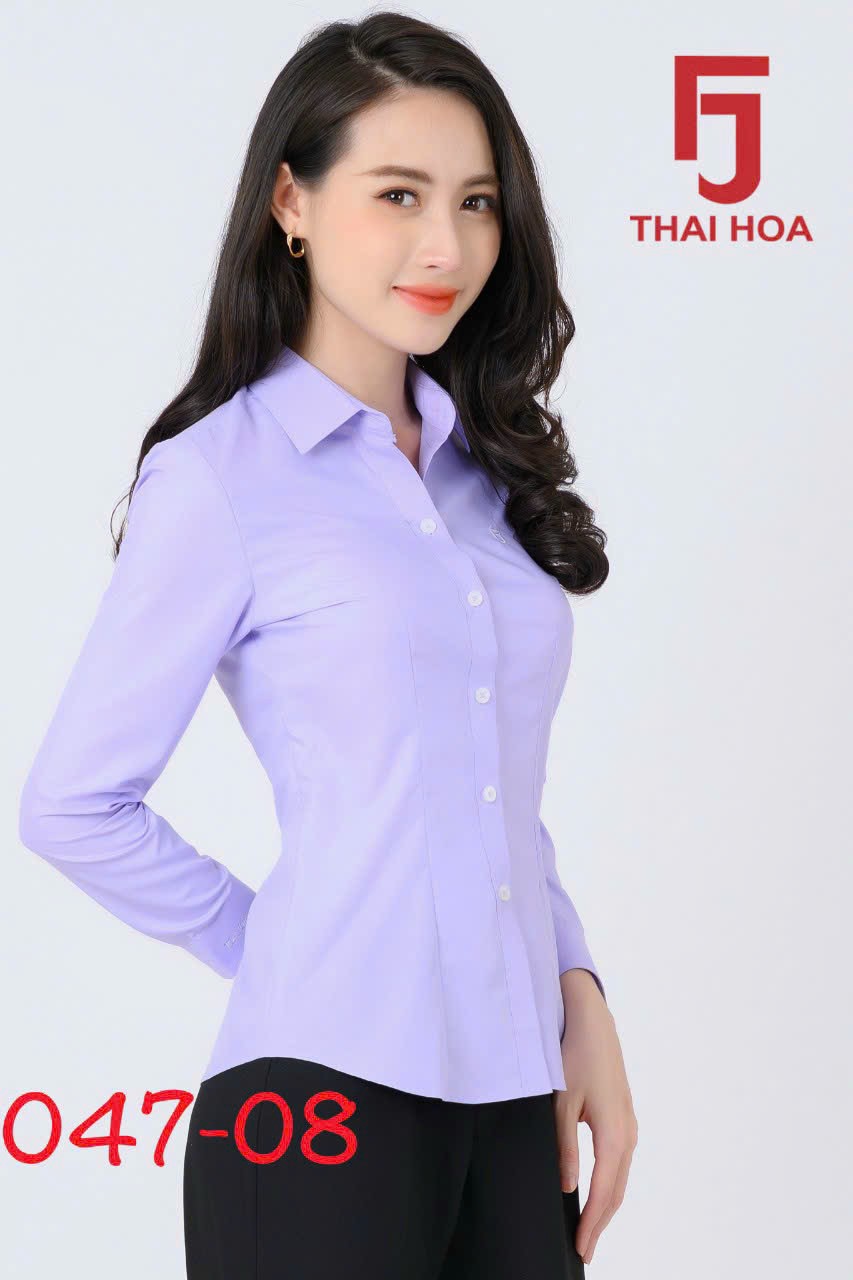 Áo Thái Hòa đủ màu vải mềm trơn vải kate lụa 047