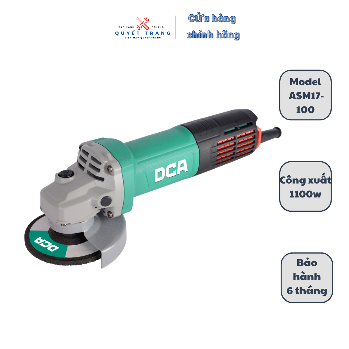 Máy mài, máy cắt cầm tay dca 17-100 công suất 1100w công tắc đuôi chính hãng dca
