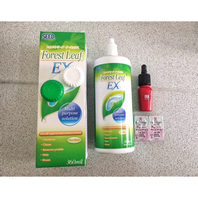 Nước ngâm lens SEED Forest leaf EX - 360ml (Dung dịch rửa kính áp tròng )