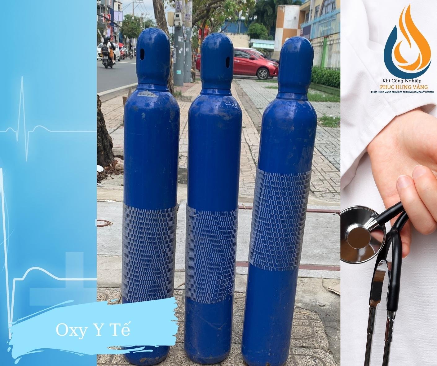 BÌNH KHÍ OXY Y TẾ 14 LÍT - BAO GỒM BÌNH VÀ KHÍ