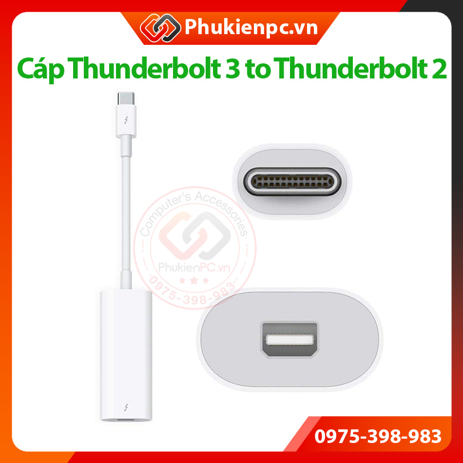 Apple USB-C/ Thunderbolt 3 to Thunderbolt 2 cable adapter. Use for MacBook, iMac, Dell Precision, eGPU, Target Disk Mode