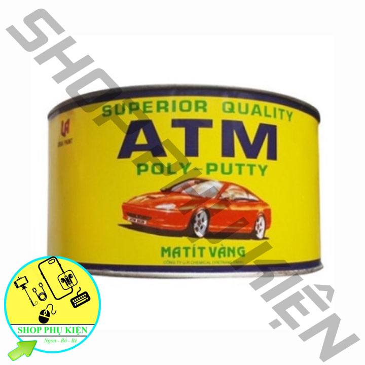 Bột Bả Matít Vàng ATM Nhập Khẩu Thái Lan 1Kg Kèm Phụ Gia Bả Ô Tô, Kim Loại