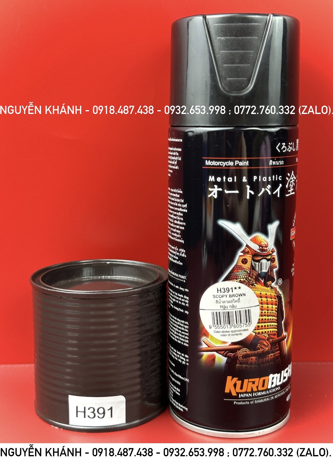 H391- sơn xịt samurai màu nâu hạt dẻ