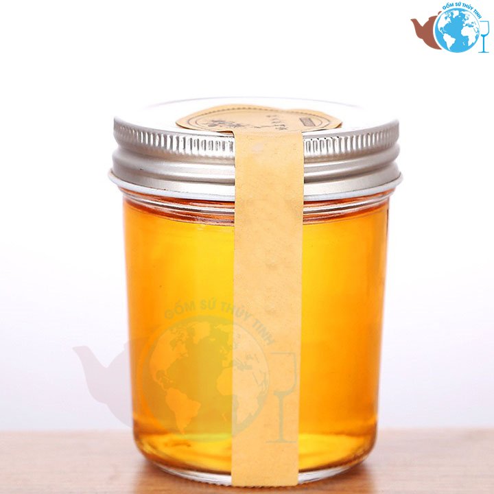 Hũ thủy tinh tròn miệng lớn 400ml nắp thiếc đựng sữa chua, bánh plan, pudding, đựng các loại gia vị, lọ thủy tinh đựng thực phẩm