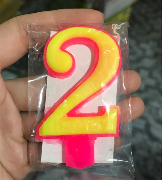 Nến số sinh nhật 0-9