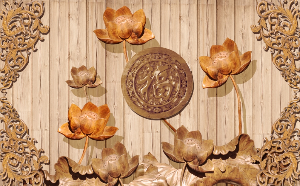 Tranh dán tường 3d bàn thờ 80cm*120cm