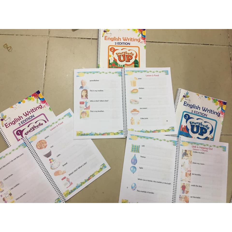 Everybody Up 1,2,3,4,5,Starter + 1995 BOOKS + vở viết
