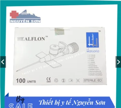Hộp 100 kim luồn tĩnh mạch HEAFLON 22G, 24G dùng trong y tế - thiết bị y tế Nguyễn Sơn