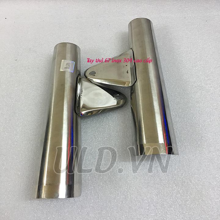 [HCM]PÁT BẮT ĐÈN XE 67 INOX TAY THỎ