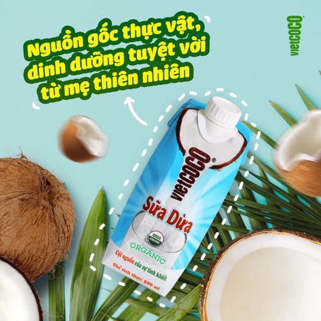 SỮA DỪA ĐÓNG HỘP VIETCOCO ORGANIC - 330ML