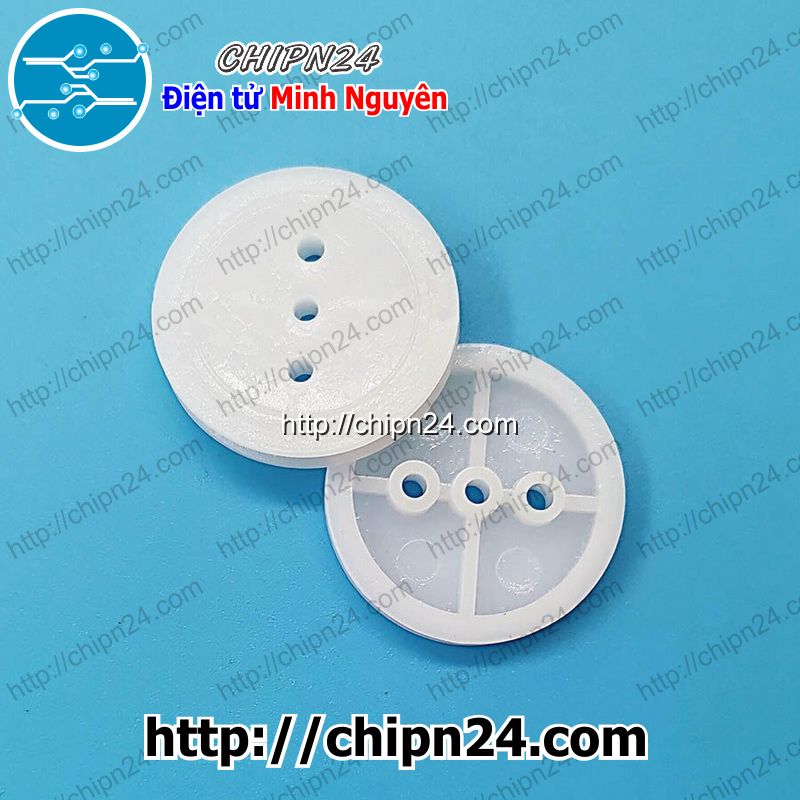 [3 cái] (F107.6) Bánh Xe Ròng Rọc Mini 242AB 2x24mm (3 Lỗ)